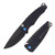 Medford Smooth Criminal OTS Auto Knife Blue - 3in PVD Black Drop Point Plain