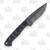 Charcoal Grooved Damascus Hunter Fixed Blade Knife DM1306