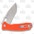 Honey Badger Large Folding Knife Orange 3.63in Plain Satin Tanto 4