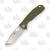Honey Badger Knives Medium Tanto Folding Knife Green 3.19in Satin Blade HB1333