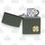 Zippo Green Matte Four Leaf Clover Lighter ZP49796