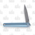 MKM Flame Blue Titanium Folding Knife with Dagger Blade