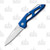 MKM Edge Folding Knife 2.95in Reverse Tanto Slipjoint Blue Aluminum