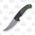 We Knife Curvaceous Titanium Green Micarta