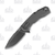 Kershaw Cannonball Folding Knife Gray 3.5in Plain Blackwash Drop Point Front Open