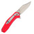 Steel Warrior Assisted Clip Point Linerlock Red