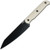CJRB Silax Fixed Blade Knife Black AR-RPM9 Desert White G-10
