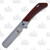 Buckshot 8" Matte Razor Red Wood Pocket Knife