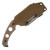 Medford FUK Coyote FIXED BLADE TAN 3.75IN PLAIN STAINLESS WHARNCLIFFE