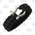 Combat Ready Black 9" Survival Bracelet with Metal Buckle