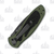 Kershaw Blur Olive and Black 3.4 Inch Plain Black Cerakote Drop Point Back Closed