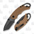 Kershaw Shuffle II Folding Knife Tan 2.6 Inch Plain BlackWash Tanto Open and Closed