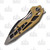 WE KNIFE Arrakis Folding Knife Gold 3.45 Inch Plain Dual Wharncliffe 6