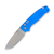 Hogue Ballista 1 OTS Blue Aluminum Stone Tumbled Drop Point