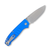 Hogue Ballista 1 OTS Blue Aluminum Stone Tumbled Drop Point
