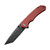 CIVIVI Brazen Burgundy 3.46 Inch Plain Black Stonewash Tanto