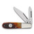 Bear & Son Two Blade Barlow Folding Knife Red Stag Bone Front Open