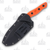 Sniper Bladeworks Mamu Fixed Blade Knife Satin/Orange G-10 MAMUORGSAT