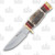 Hen & Rooster Fixed Hunting Knife Stag 4.6 Inch Plain Satin Drop Point