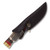 Hen & Rooster Fixed Hunting Knife Stag 4.6 Inch Plain Satin Drop Point