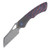 Olamic Whippersnapper BL Folding Knife Damasteel Red and Blue G-Carta Wharncliffe WSBL021/80-W