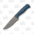 8" Blue Exotic Hunter Fixed Blade Knife