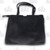 Leda's Fashions Black V-Neck Purse