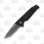 SOG Vision XR LTE Folding Knife Black 3.36in Plain Tanto Blade