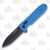 SOG Pentagon XR LTE Blue Folding Knife 3.61in Black TiNi Spear Point