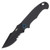 CRKT P.S.D. Folding Knife 3.63in Partially Serrated Black EDP Recurve Open