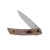 Jared Oeser F22 KickStop Folding Knife Black M390 Brown Micarta