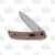 Jared Oeser F22 KickStop Folding Knife Black M390 Brown Micarta