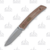Jared Oeser F22 KickStop Folding Knife Bronze M390 Brown Micarta