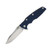 Hinderer Eklipse 3.5 Framelock Folding Knife Stonewash Spear Point S45VN Blue and Black G-10/Bronze Titanium KEK35SPEBLBLK