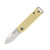 Bear & Son 109 Folding Knife Yellow 1.5 Inch Plain Satin Drop Point BR109YW