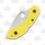 Spyderco Dragonfly 2 Salt Folding Knife Serrated Hawkbill Yellow