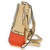 Fabigun Concealed Carry Backpack Beige Orange Combo Leather