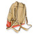 Fabigun Concealed Carry Backpack Beige Orange Combo Leather