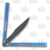 Heibel Invictus Balisong #84 Acid Stonewash Damasteel/Blue Anodized Titanium HKI084