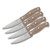 Hen & Rooster 4 Piece Steak Knife Set Brown