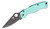 SPYDERCO PARAMILITARY 2 CPM-S90V DLC PLAIN BLADE TEAL G10 HANDLE