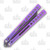 Heibel Invictus Balisong #86 Acid Stonewash Damasteel/Purple Titanium HKI086