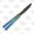 Heibel Invictus Balisong #88 Acid Stonewash Damasteel/Blue Green Gradient Titanium HKI088
