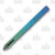 Heibel Invictus Balisong #88 Acid Stonewash Damasteel/Blue Green Gradient Titanium HKI088