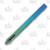 Heibel Invictus Balisong #88 Acid Stonewash Damasteel/Blue Green Gradient Titanium HKI088