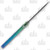 Heibel Invictus Balisong #88 Acid Stonewash Damasteel/Blue Green Gradient Titanium HKI088