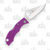 Spyderco Ladybug 3 Folding Knife Purple 1.9in Plain Satin Clip Point 3