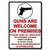 Guns Welcome Tin Sign