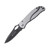 CRKT Pazoda Folding Knife Gray 2.74 Inch Plain Black TiNi Drop Point