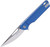 Buck Infusion Folding Knife Blue 3.25 Inch Plain Satin Drop Point